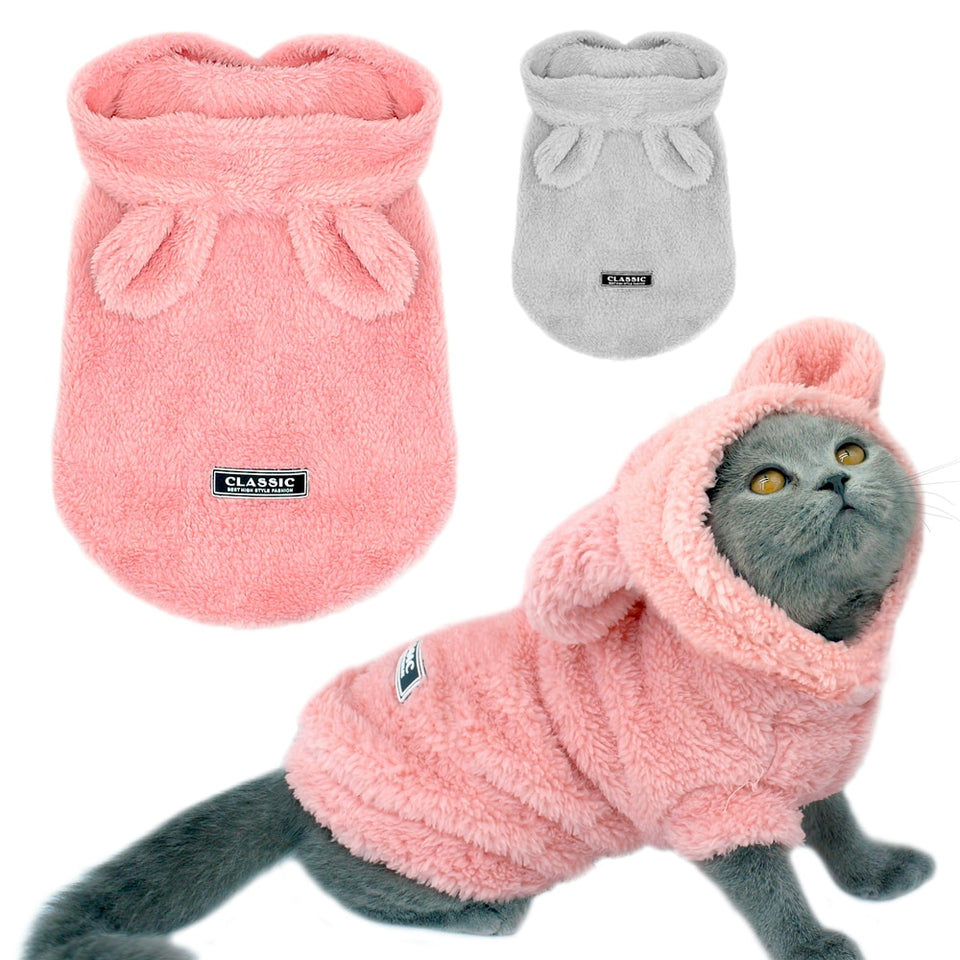 Warm Cat Clothes for Winter