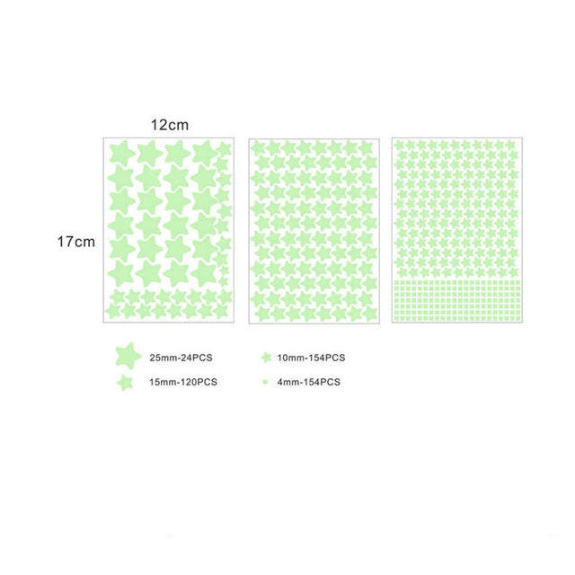 450/500pcs Luminous Star Dot Stickers
